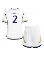 Real Madrid Daniel Carvajal #2 Replika Hemmakläder Barn 2023-24 Kortärmad (+ byxor)